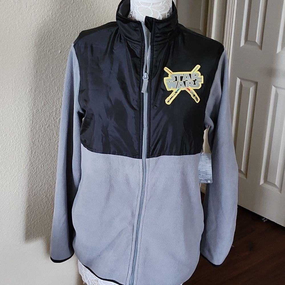 Disney Star Wars Light Saber Fleece Jacket Size Small New
